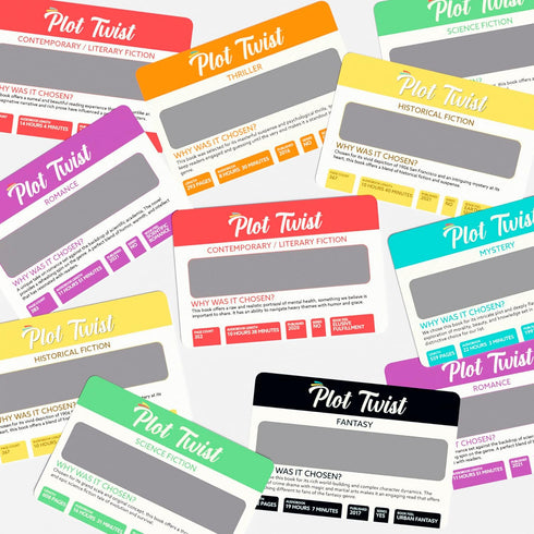 Plot Twist: 36 Book Recommendation Scratch Off Cards - Gift for Couples and Book Lovers