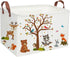 Essme Rectangular Kids Baskets, Animal Storage Bins with Handles for Kids Room Decor, Book Storage Bin