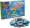 World Map Puzzle - 200 Pieces for Kids & Adults - Educational Geography Jigsaw Puzzle