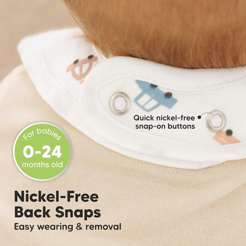 8-Pack KeaBabies Organic Baby Bibs for Boys, Girls - Super Absorbent Cotton Drool Bibs for Baby Girl & Boy, Teething