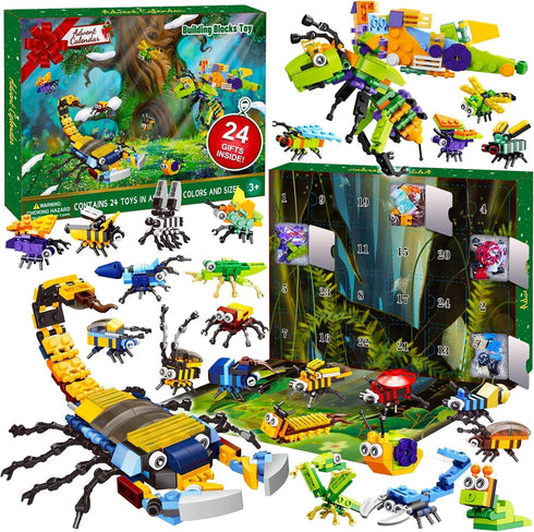 Christmas Advent Calendar 2025 with Building Blocks for Kids, 24 Days Christmas
