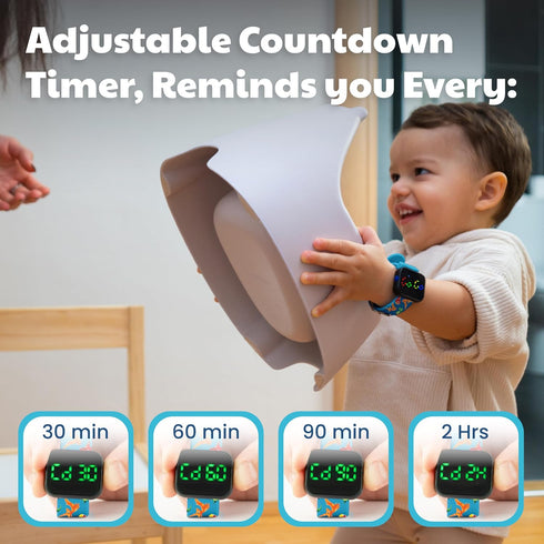 Potty Training Watch & Board Book for Kids A Water Resistant Potty Reminder Device for Boys & Girls - Train Your