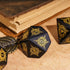 UDIXI Stone D&D Dice Set 7PCS Obsidian Dice with Gift Case for Dungeons and Dragons MTG