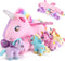 gnomantic 5 Pieces Unicorn Stuffed Animals - 1 Mommy Stuffed Unicorn with