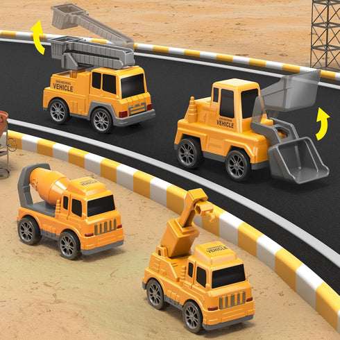 Beby Buty 8 1 3-5, 3 4 5 6 in Construction Trucks Cars Toys for Toddlers Boy Toddler Car Truck Toys with Playmat