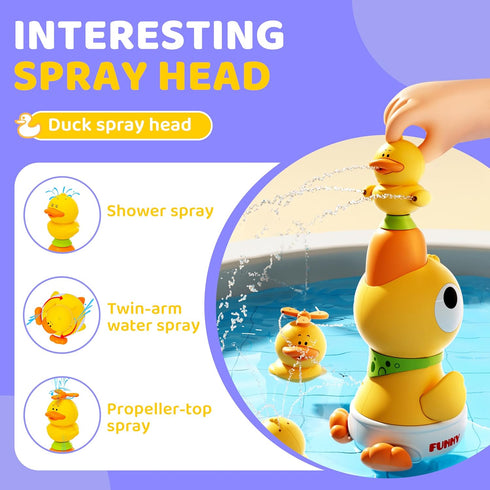 FIRRLUCO 1 3 Baby Bath Toys, Baby Bath Shower Head for Bathtub with Adjustable Sprayer, Control the Flow Rinser Babies