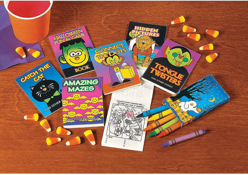 24 Fun Express Halloween Crayons Bulk Party Favors - Boxes Non-Toxic Drawing Supplies for Kids Classroom Treats |