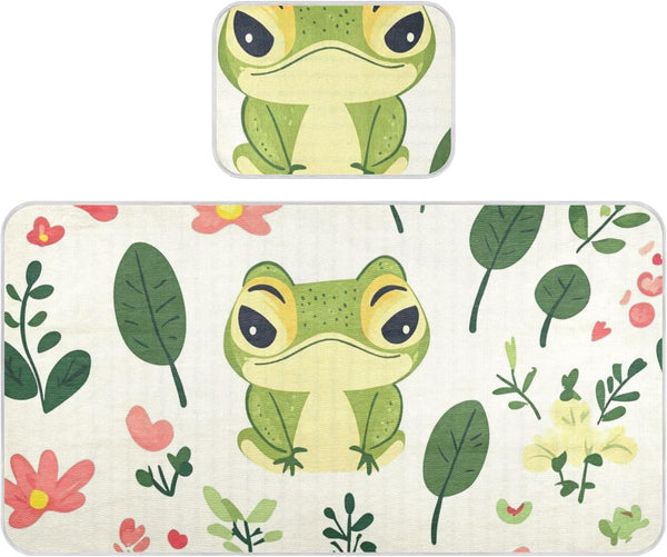 WDdZzyy Flower Wild Beige Frog Cooling Baby Mattress pad Protector 28" x 52"