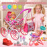 Set 12.5'' Chair&2 Set Playset 3 4 5 Baby Doll Stroller Toys with Baby Dolly, Baby Doll Accessories with Dining