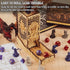 CZYY Dice Tower with Tray, Wood Laser Etched Mind Flayer Portable Collapsible Dice Roller for Board Games