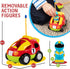 2 Pack Cartoon Remote Control Cars - Police Car and Race Car - Radio Control Toys for Kids, Boys & Girls