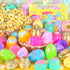 36 3.15" SevenQ Plastic Easter Eggs Empty Fillable Pcs Printed Colorful Egg for Hunt Basket Stuffers for Teens Pinata