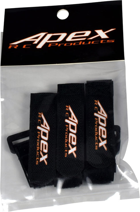 Apex RC Products 5 Pack 20mm x 200mm HD Rubberized Non-Slip Battery Straps