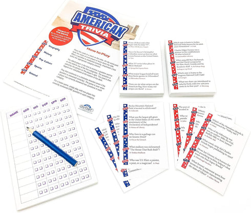 Outset Media American Trivia Game (Amazon Exclusive) – 1,000 Questions Across 5 Categories – Ages 14 and Up