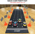 41PCS Mini Race Car Table Game Set, Mini Race Cars, Traffic Cones, Checkered Flags for Birthday Party Supplies