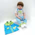 Reborn Baby Doll Clothes Boy Crocodile Set for 17- 18 inch Reborn Doll Boy Blue Outfit Accessories 3pcs