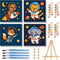 ajepon 4 Pack Paint by Numbers Kit for Kids with Frame - Animals