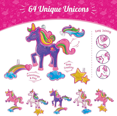 5-8 5,6,7,8 6-8 6 Imagimake Window Art Princess & Unicorn | DIY Suncatcher Kit for Year Old Kids | Princess & Unicorn