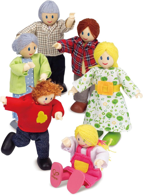 Set Set, Hape Happy Family Dollhouse Award Winning Doll Family Unique Accessory for Kids Wooden Dolls House.