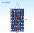 Hanging Storage Organizer for Toy Cars, Felt Display Case Holds Up to 60 Toy Cars (Without Accessories) in Blue