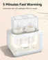 8-in-1 2 Baby Bottle Warmer, Grownsy Fast Milk Warmer with Timer Breastmilk or Formula, Fits Bottles, Accurate
