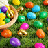 104 Count 2.3 Inch Taboom Bulk Easter Plastic Eggs Empty Colored & Gold Fillable Egg with Strong Snap-Tight Seal