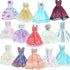 BJDBUS 6 Pcs Mini Gown Dress for 11.5 inch Girl Doll Clothes Playset
