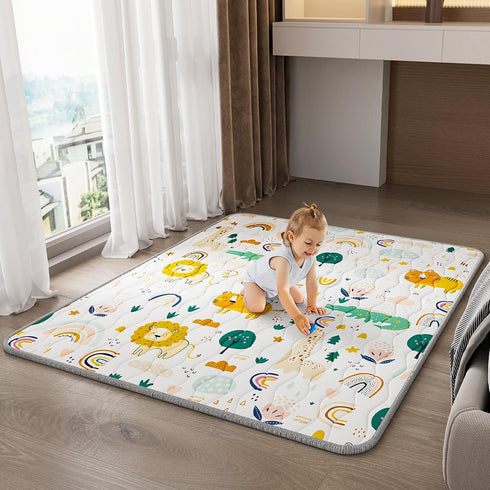 YJORIX Baby Play Mat for Floor, Thick Soft 50" X 50" Baby Floor