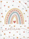 Personalized Baby Girl Blankets with Name, Custom Boho Rainbow Swaddle Blanket for