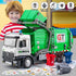 TAKGUD 12" Set 4 Garbage Truck Toys for Boys, Big Trash Truck with Lights and Sounds, Friction Powered Waste Management