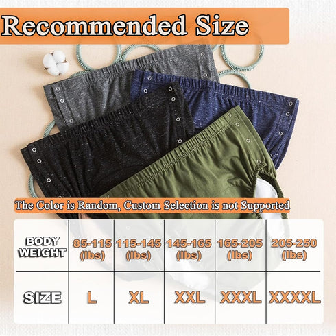 MKKBOB 4 Piece Leakproof Panties for Incontinence, Adult Cloth Diapers Reusable Washable for Women and Men Underwear