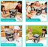 Joyano 15-PCs Fryer/18-PCs Playset Wooden Air Pressure Cooker for Kids Pretend Cooking Toy with Food Accessories