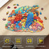 300 15*14in Sea Turtle Wooden Puzzle for Adults, Vibrant Coral Turtle Jigsaw Puzzle for Adults Piece, Unique Animal