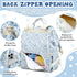 Sunnymove Backpack Backpack Blue Corduroy Floral Diaper Bag for Mom Large Capacity Multifunction Travel for Women, Cute