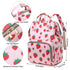 Yusudan Backpack Strawberry Diaper Bag for Baby Girls, Mom Waterproof Large Nappy Bags for Women