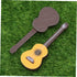 EXCEART 4 Pcs Wooden Miniature Guitar Miniature Wooden Instrument Desktop Micro Landscape Statue DIY Miniature Guitar