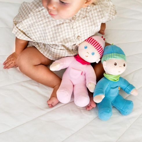 HABA Snug-Up Soft Plush Luis First Baby Doll, 8" - Perfect Newborn and Infant Toy, Small Machine-Washable