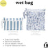2pk Bumkins Roamio - Waterproof Wet Bag - For Baby, Travel, Swim Suit, Cloth Diapers, Pump Parts, Pool, Gym, Toiletry