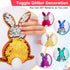 12 Jexine Pcs Easter Bunny Basket Bags Bulk for Kids Gift Bucket Easter Eggs Hunt Basket with Handle Rabbit Fluffy