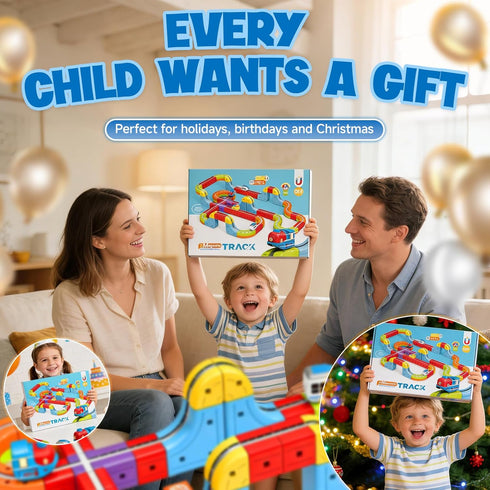 ESSVEIGQUA Set- 3 4 5 6 7 8,stem Toddlers,3D Design,98 Pcs/2 Electric Magnetic Train Toys Flexible Race Track for Kids