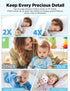 NUOTUN 2.8 1080P 2-Way Baby Monitor with Camera and Audio, Baby Monitor No Wifi with Clip for Crib & Stand, Portable HD