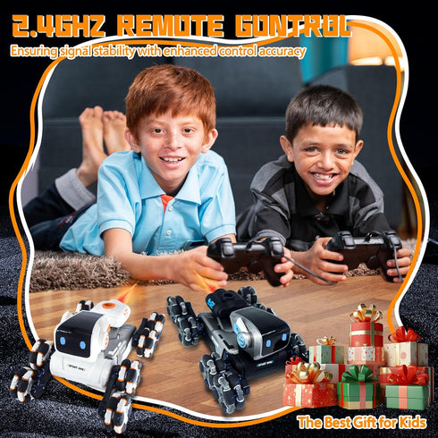 Kids,2.4Ghz 2nd 6 7 8 9 10 11 12 Robot Dog Toy for Remote Control Dog Stunt Robot Dogs Gen Remote Control Cars Stunt Rc
