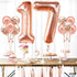 KatchOn Giant Rose Gold 17 Balloon Numbers, 40 Inch Birthday Balloons Set for Happy 17th Birthday Decorations
