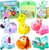 Light Up Bath Toys for Toddlers, No Hole Bath Toys with Bath Book & Organizer, Glow Bath Time Gift for Kids