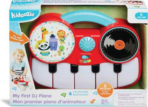 Kidoozie My First DJ Piano - 9 Keys, Beats, Lights, & Scratching Fun for Kids 6 Months+
