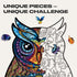UNIDRAGON Original Wooden Jigsaw Puzzles, Charming Owl, 186 Pieces, Medium Size 8.3"x13.8", Beautiful Gift Package,