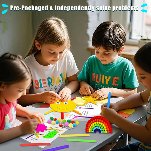 12 1 4-8 3 4 5 6 7 8 MHMYDIS First Craft Kit for Kids - in No Mess Creative Arts and Crafts kit for Kids Ages - Toddler