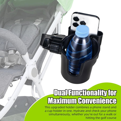 Generic Holder,2-in-1 Walker,Bike,Stroller,Wheelchair,Scooter(2 Stroller Cup Holder with Phone Cup Phone Holder