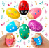 6 Packs JOYIN Easter Wooden Egg Shakers Maracas Percussion Musical for Easter Basket Stuffer Filler, Classroom Prize