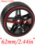 Hard Plastic Wheel Rims & Tires 12mm Hex for Traxxas HSP Tamiya Kyosho Himoto 1/10 RC Drift Car